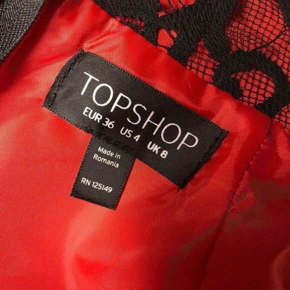 TOPSHOP Hot Orange Lace Back Romper Playsuit - Picture 5 of 10